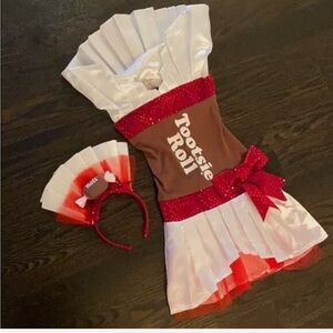 Chasing Fireflies Tootsie Roll Halloween Costume Child Girl 6 Dress Candy Party